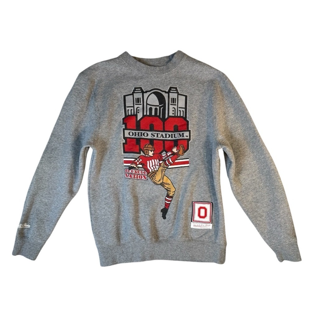 Mitchell & Ness Ohio State 100 Year Stadium Crewneck Pullover Size Small